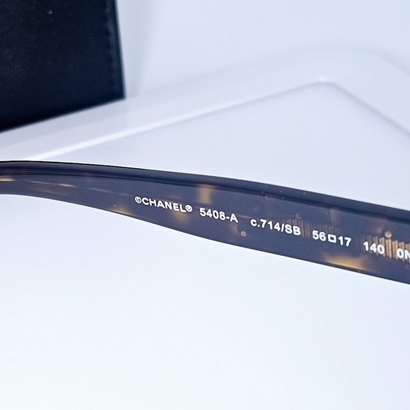 Chanel - Square Eyeglasses RX Frames Blue light-  Dark Tortoise 5408 A - Picture 10 of 11